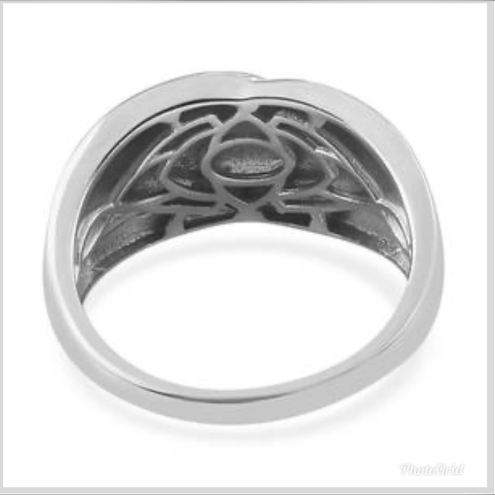 Champagne Dia Accent Ring in ION Plated 18K RG - Picture 4 of 9